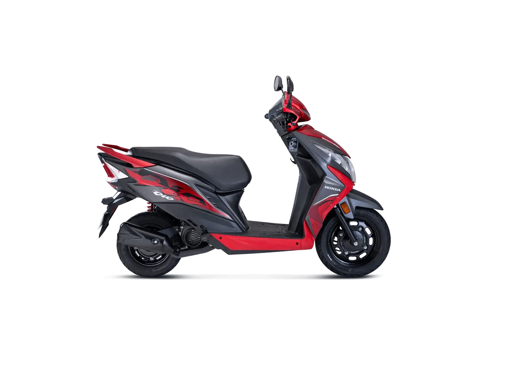 Honda Dio, front three quarter view, Imperial Red Metallic