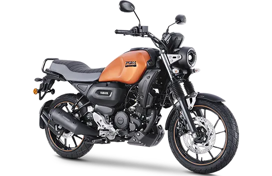 Yamaha FZ-X, front three quarter view, Matte Copper