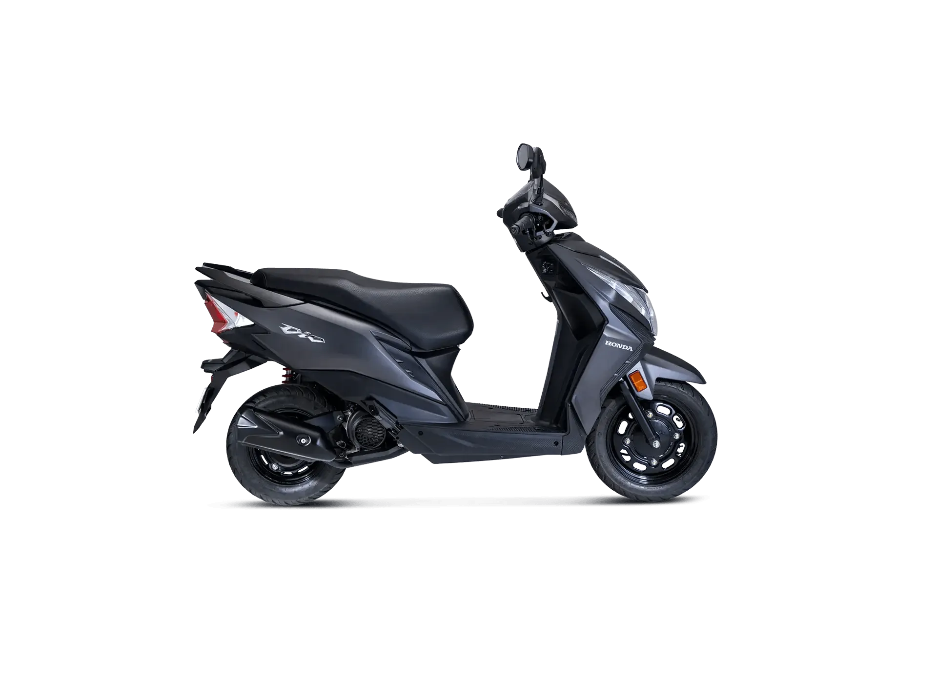 Honda Dio, front three quarter view, Mat Axis Gray Metallic