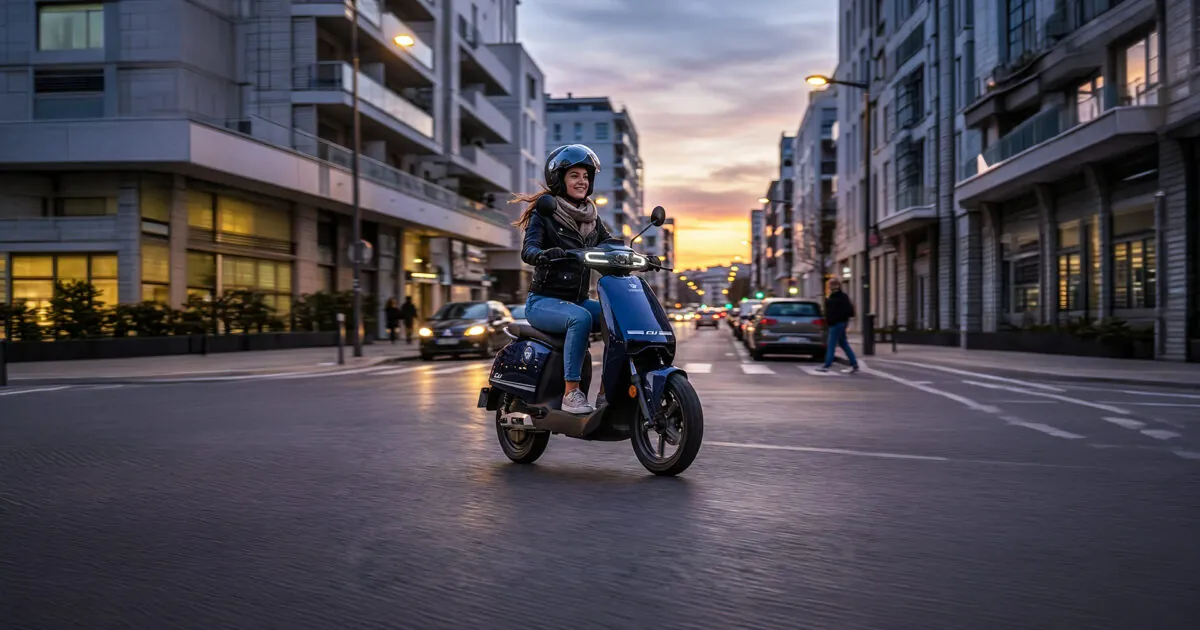 Vmoto CU, front three-quarter view