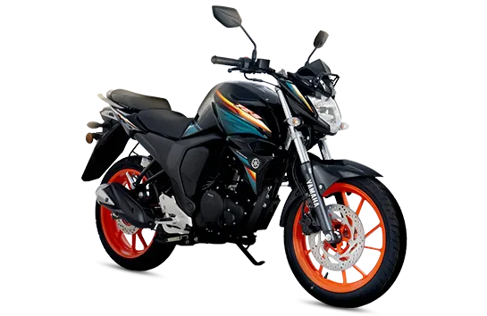 Yamaha FZS V2, front three quarter view, Black Metallic