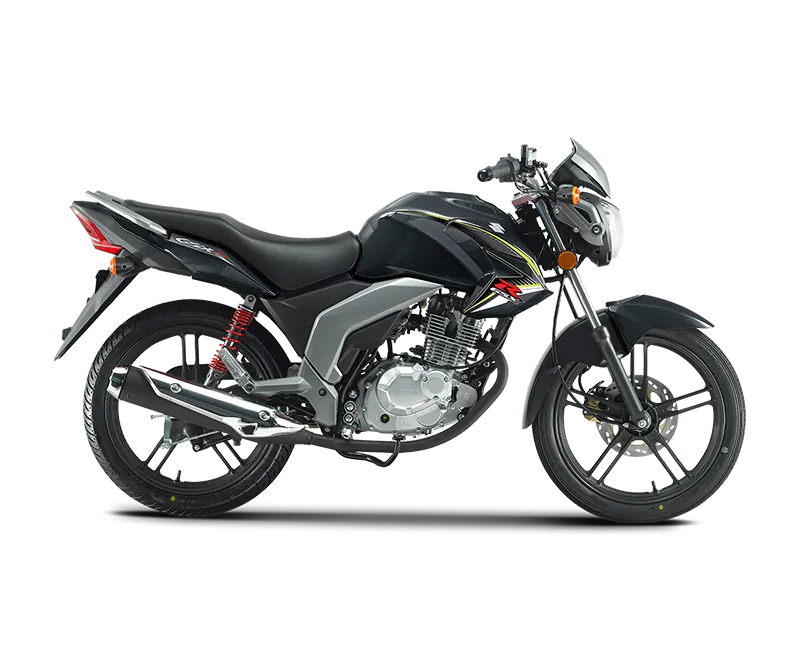 Suzuki GSX 125, front three quarter view, BLACK