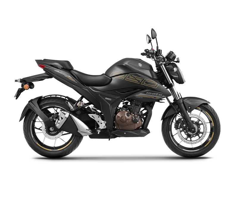 Suzuki Gixxer 250, front three quarter view, MATT BLACK