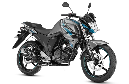 Yamaha FZS V2, front three quarter view, Hurricane Grey