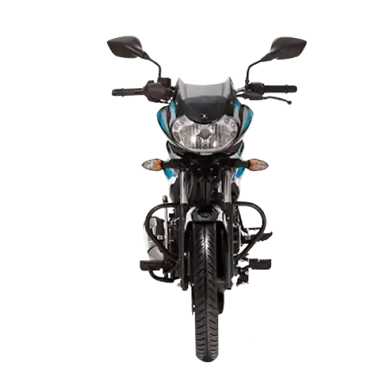 Bajaj Discover 110 Disc, front three-quarter view