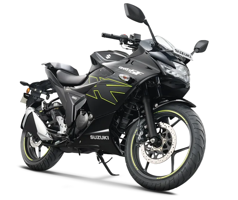 Suzuki Gixxer SF, front three quarter view, Black