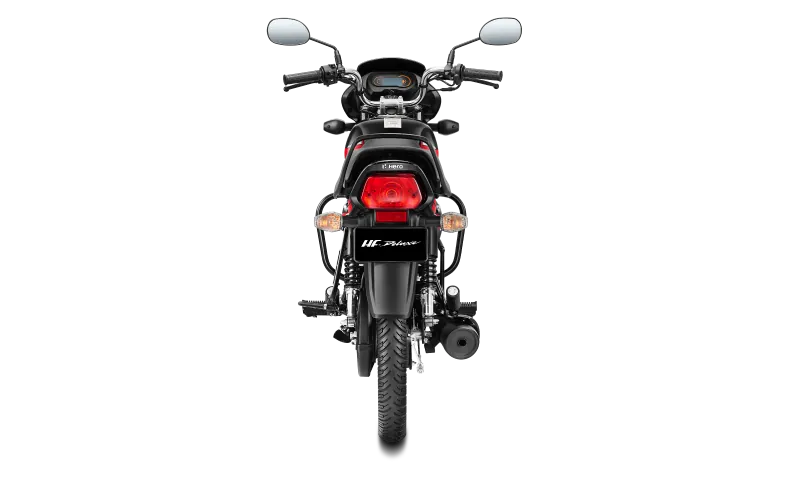 Hero HF Deluxe New, rear view, Black