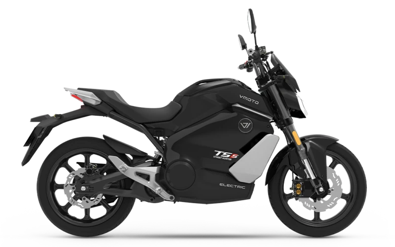 Vmoto TS Street Hunter S, side view, Black