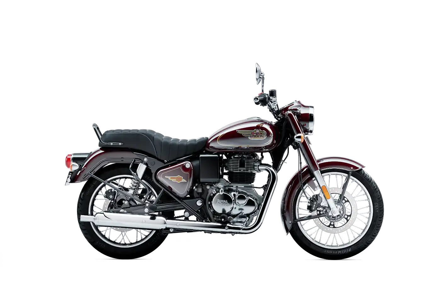 Royal Enfield Bullet 350, standard maroon 000 view, Standard Maroon